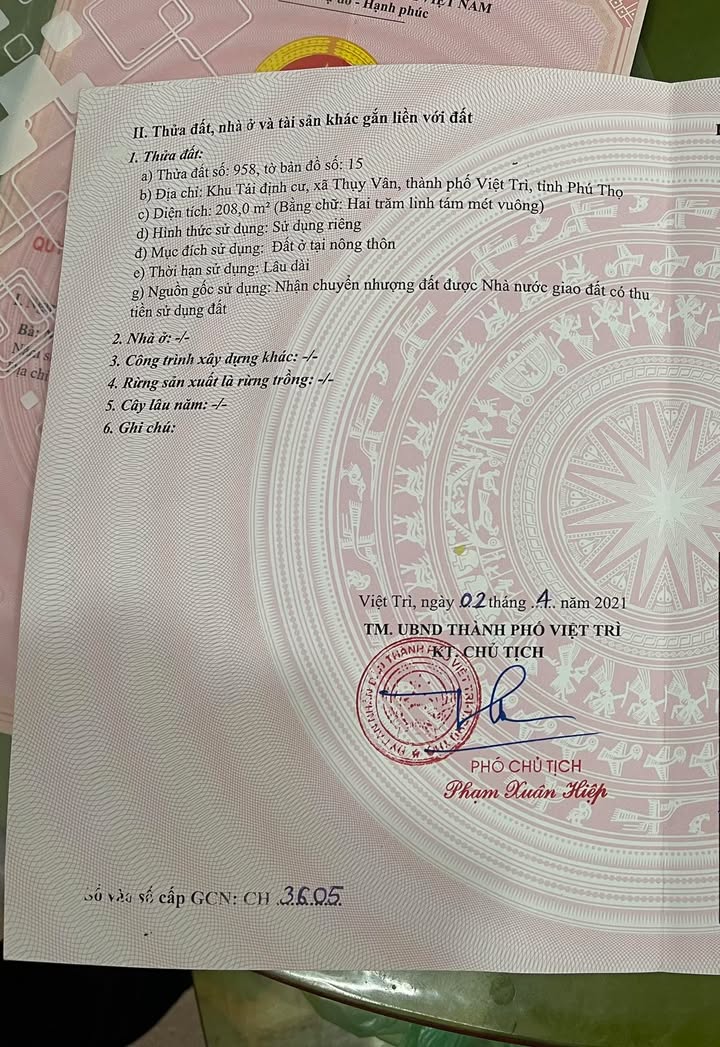 Lô đất Nông Trang, Việt Trì 208m² giá 3 tỷ - Đầu tư sinh lời mạnh!