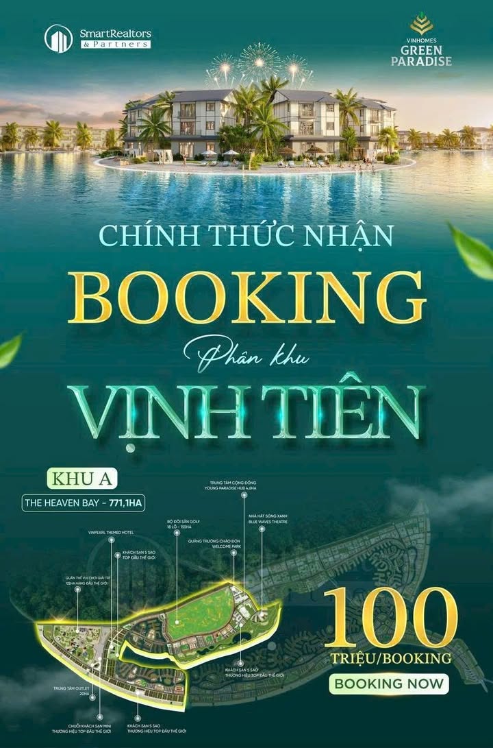 Đất Dự Án Vịnh Tiên Cần Giờ 771.1ha - Booking chỉ 100 triệu/suất!
