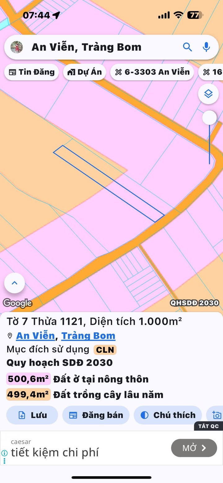 Đất nền An Viễn Trảng Bom 3600m² giá 2.1 tỷ - Sổ hồng chính chủ, đầu tư sinh lời!