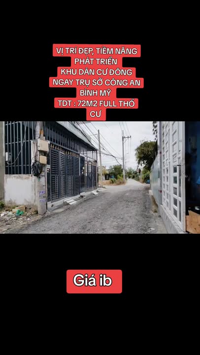 Đất nền Củ Chi 72m² giá 2.85 tỷ - Vị trí tiềm năng, an ninh tốt!