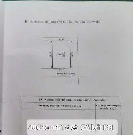 Đất thổ cư 400m² 2 mặt tiền tại Phù Ninh - Giá chỉ 2 tỷ!