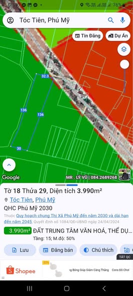 Đất nền Châu Pha, Phú Mỹ, Bà Rịa - Vũng Tàu 24.600m² chỉ 36.9 tỷ - Cơ hội đầu tư sinh lời!