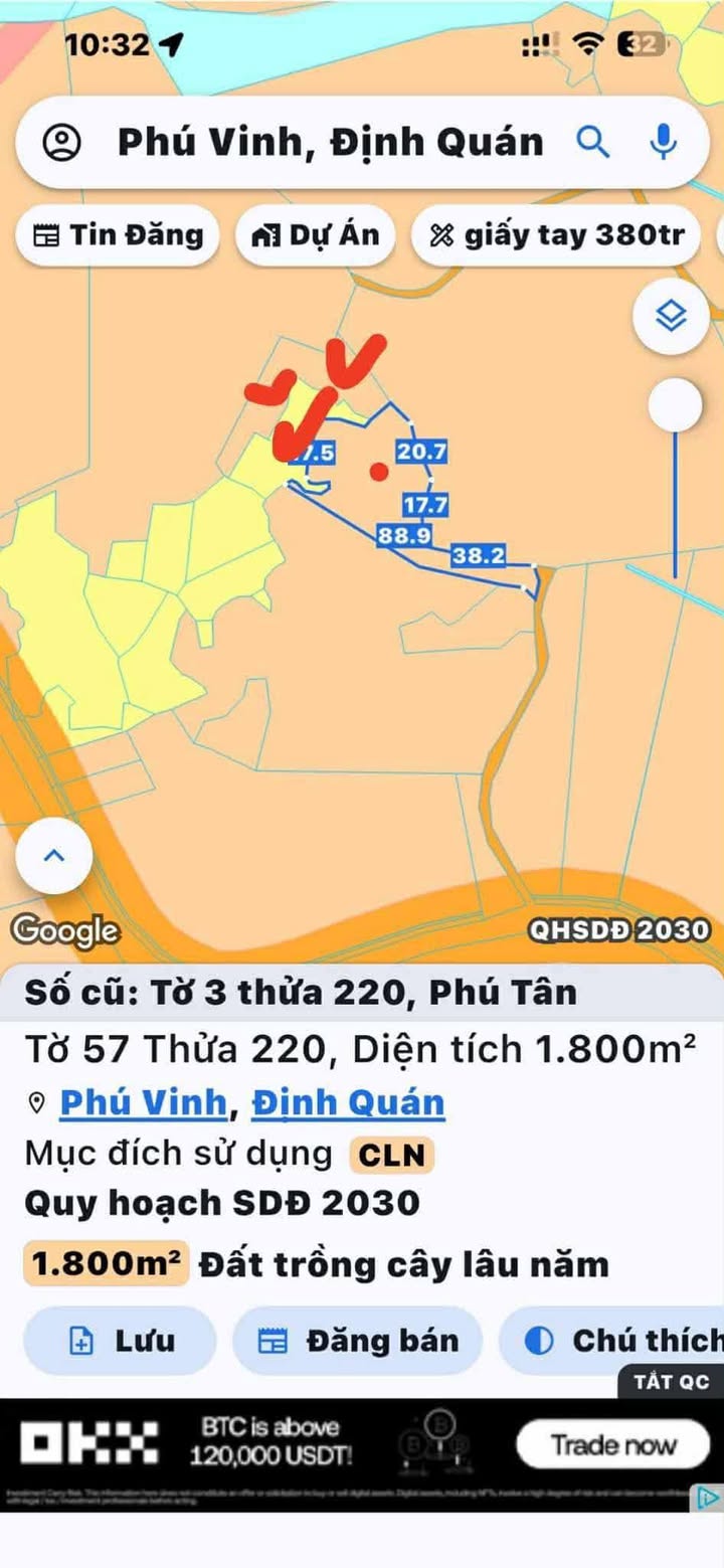 Đất nền 3,5 sào tại Phú Tân, Định Quán, Đồng Nai giá 700 triệu - Cơ hội đầu tư tuyệt vời!