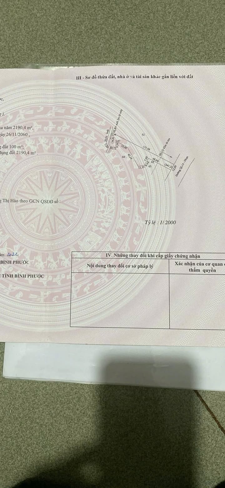 Đất nền thổ cư 9360m² tại Quốc lộ 14, Bình Phước - Tiềm năng kinh doanh lớn!