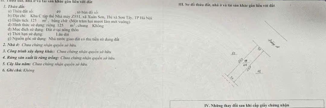 Đất nền Xuân Sơn, Sơn Tây 125m² giá 1.9 tỷ - Mặt tiền rộng 5m, cơ hội đầu tư!
