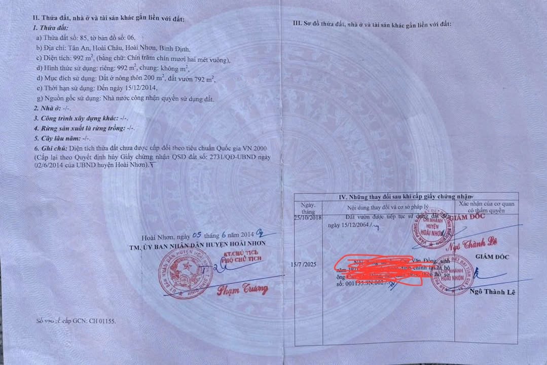 Đất nền Hoài Châu 992m² giá chỉ 700 triệu - Ô tô vào tận nơi!