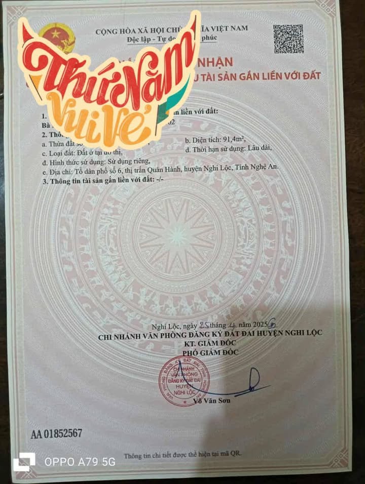 Đất K6 Quán Hành, Nghi Lộc 92m² giá 1 tỷ - Cơ hội đầu tư hấp dẫn!