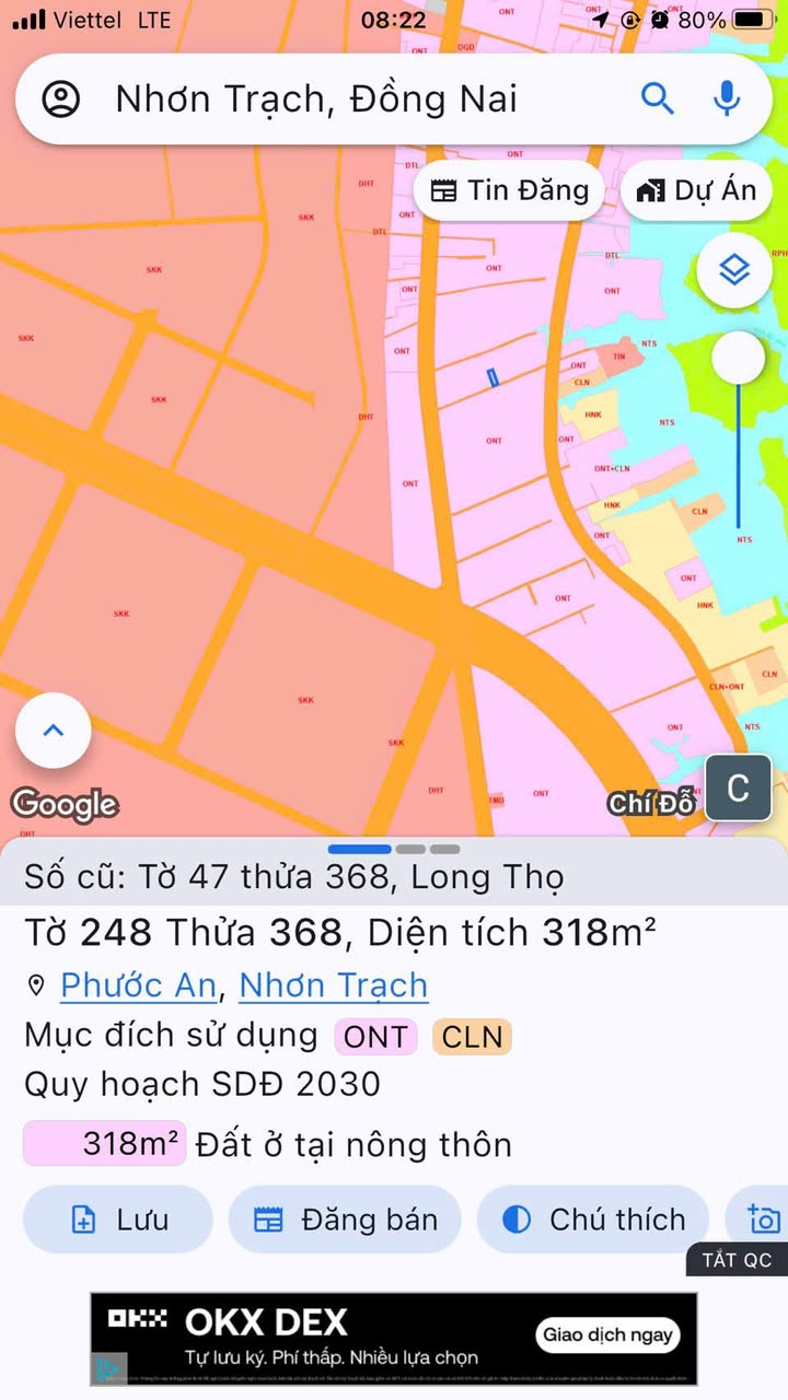 Đất nền Ấp 5, xã Phước An 320m² giá 4.608 tỷ - Gần sân bay, đầu tư sinh lời!