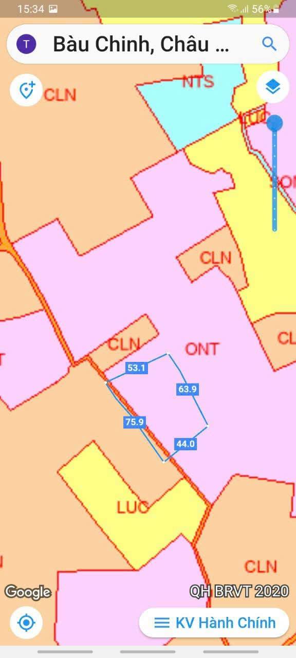 Đất nền Bàu Chinh 3403m² - Mặt tiền 75.9m, thổ cư 700m² - Cơ hội đầu tư tuyệt vời!