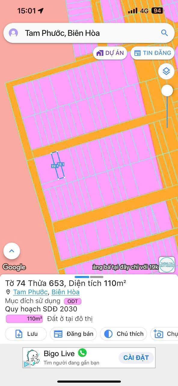 Đất nền Tam Phước Biên Hòa 110m² giá 1.3 tỷ - Sổ đỏ chính chủ, thổ cư 100%!