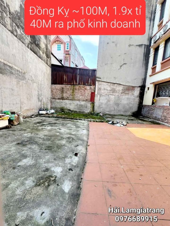 Đất Đồng Kỵ 98m² giá 1.9 tỷ - Cơ hội đầu tư tuyệt vời!