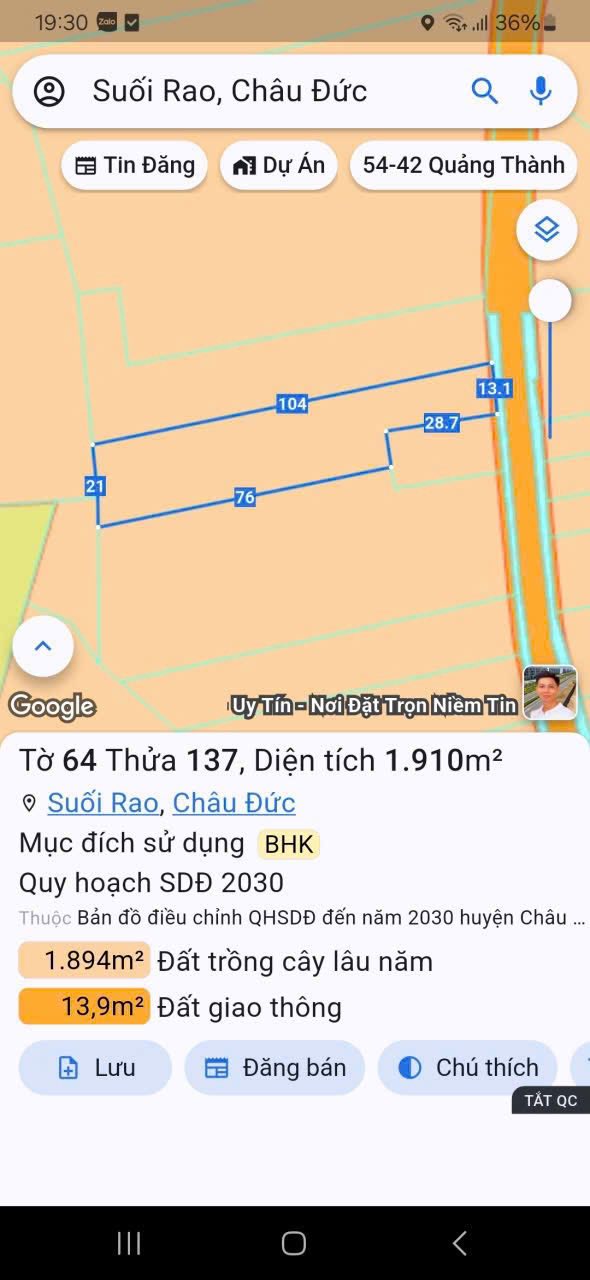 Đất nền Suối Rao Châu Đức 684m² giá chỉ 1.5 tỷ - Cơ hội đầu tư tuyệt vời!