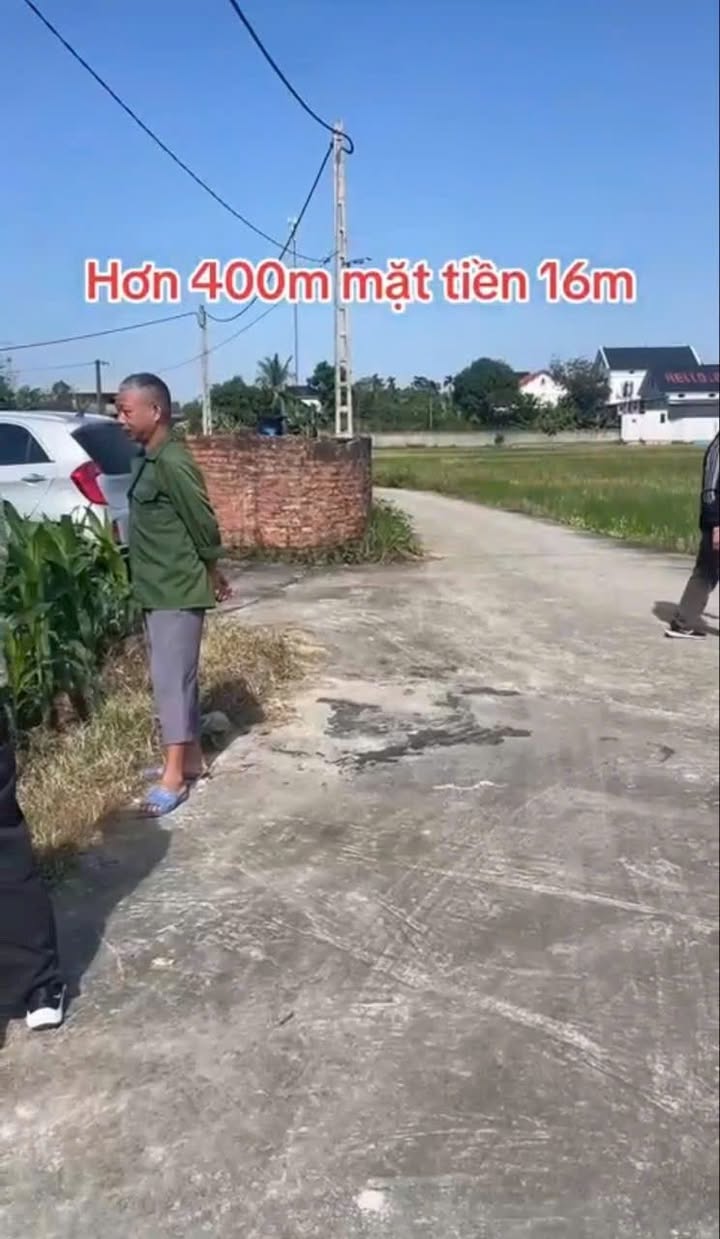 Đất thổ cư 400m² mặt tiền 16m tại Trung Thành, Phổ Yên - Giá chỉ 1 tỷ!