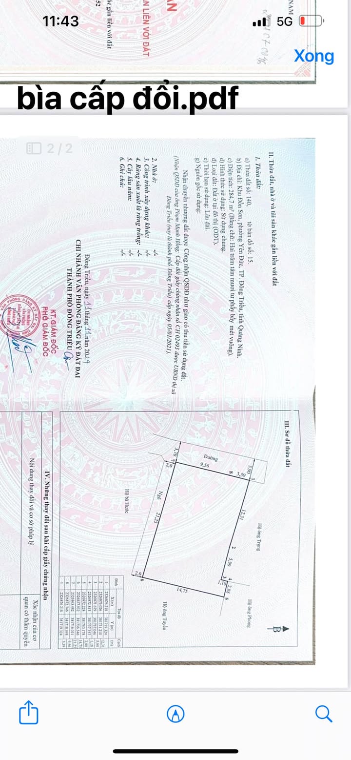 Đất nền Yên Đức, Đông Triều 284m² - Giá thỏa thuận, cơ hội đầu tư hấp dẫn!