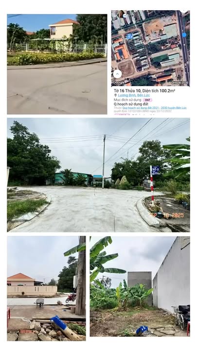 Bán đất Lương Bình, Bến Lức 100m² giá 1.65 tỷ - Vị trí vàng gần chợ và trung tâm hành chính!