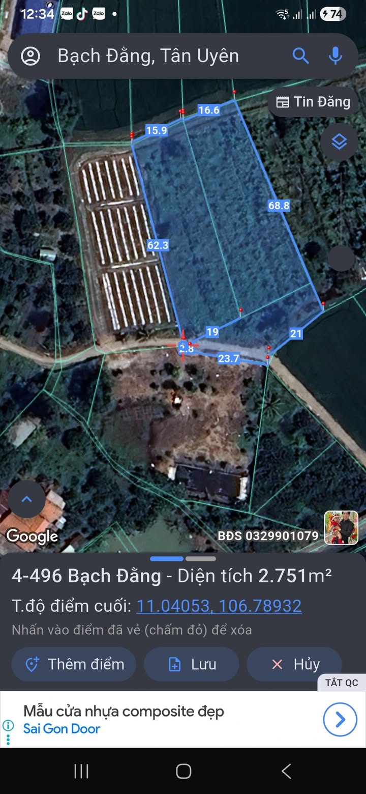 Đất nền Bạch Đằng, Tân Uyên 2700m² giá chỉ 8.1 tỷ - Cơ hội đầu tư hấp dẫn!