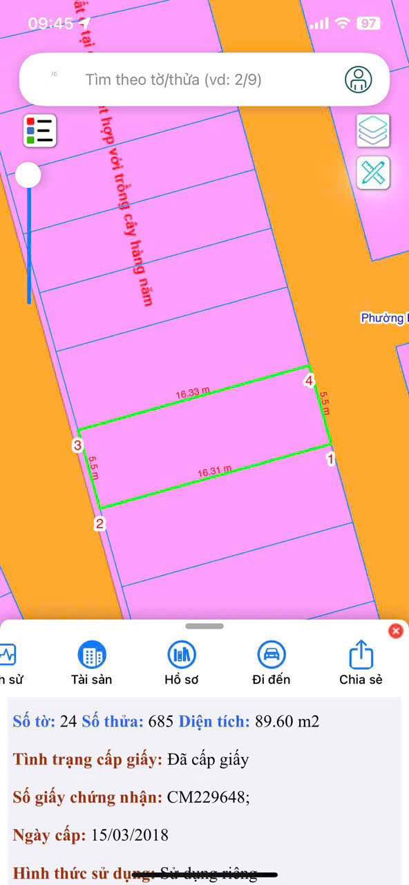 Đất nền 89m² giá 2.9 tỷ - Vị trí đẹp ngay chợ Hóa An