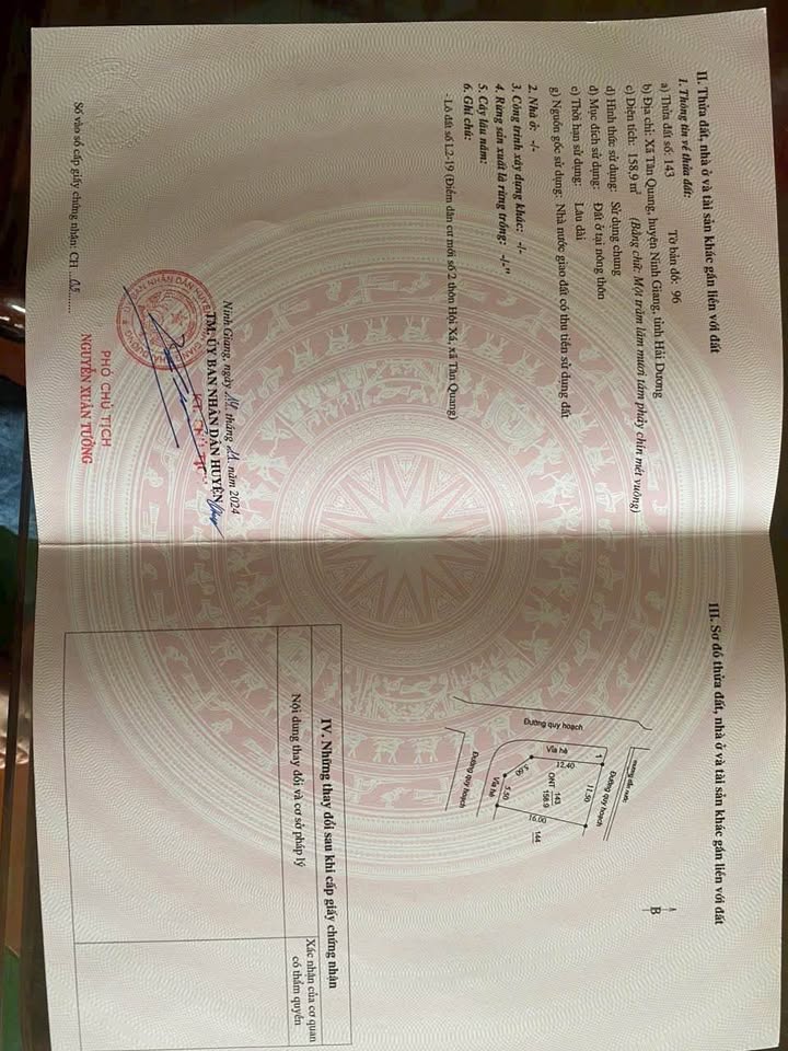 Đất nền lô góc Tân Quang Ninh Giang 158,9m² giá chỉ 2 tỷ - Đầu tư sinh lời ngay!