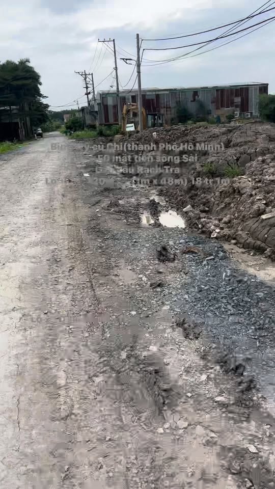 Đất nền Bình Mỹ Củ Chi 520m² giá chỉ 9.36 tỷ - Mặt tiền sông Sài Gòn