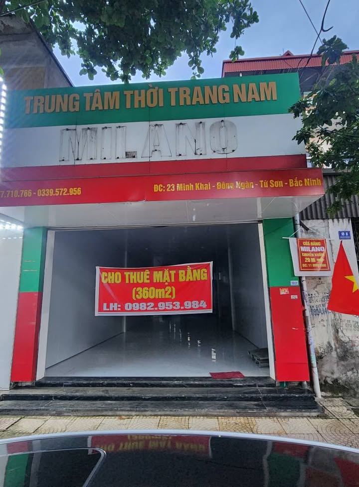 Mặt bằng cho thuê 360m² tại trung tâm Từ Sơn, Bắc Ninh - Giá tốt cho mọi mô hình kinh doanh!