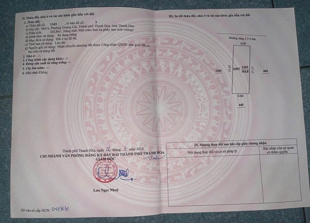 Đất nền Phường Quảng Phú 103.8m² giá chỉ 600 triệu - Cơ hội đầu tư tuyệt vời!