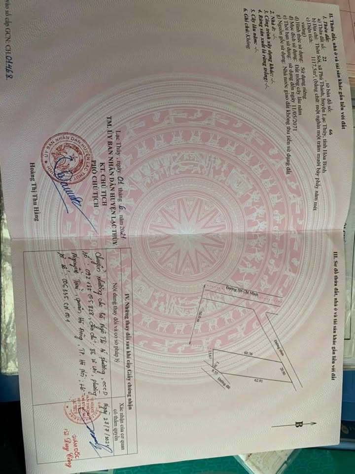 Đất Farm 1117m² Phú Thành Lạc Thủy - Lô góc 3 mặt tiền, Giá thỏa thuận!