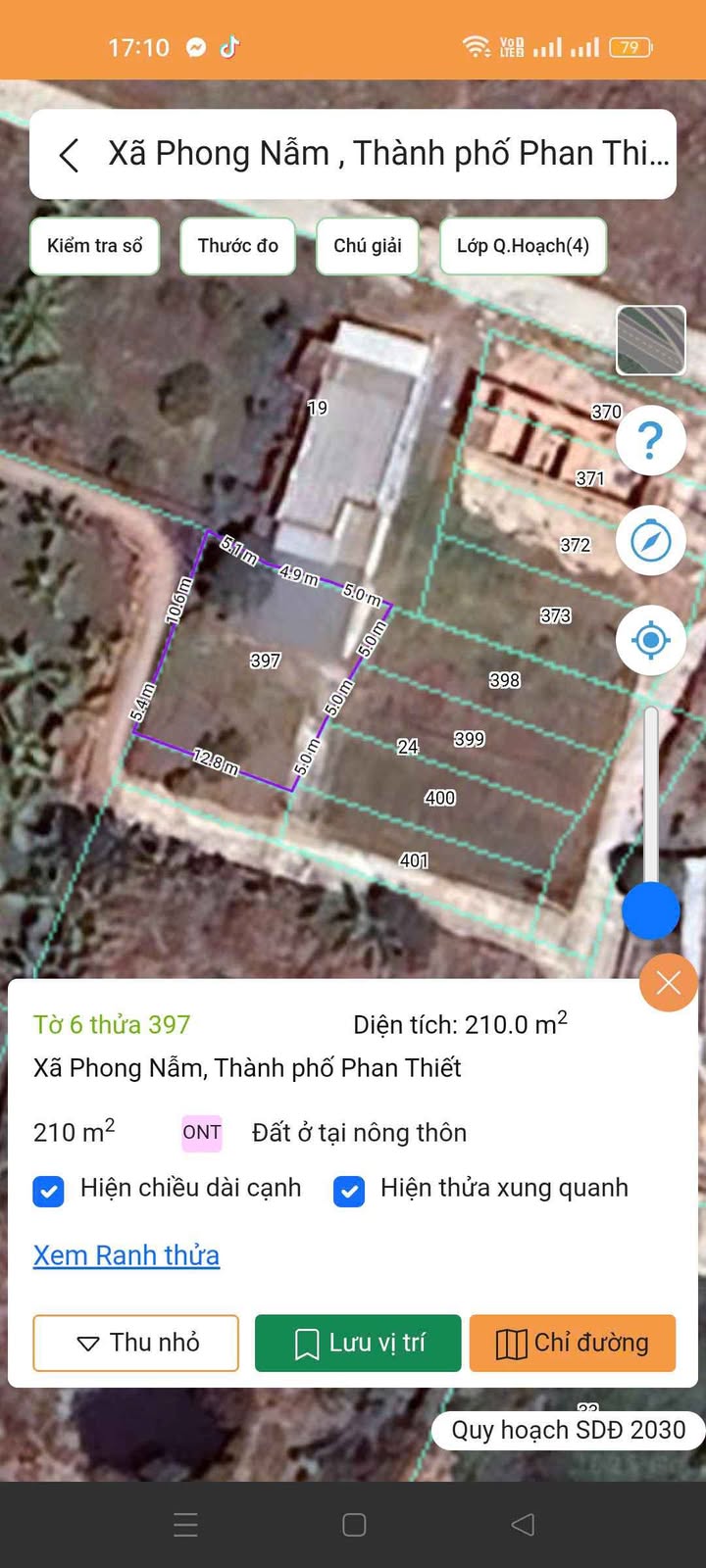 Đất thổ cư 210m² Phong Nẫm, Phan Thiết chỉ 1.39 tỷ - Mặt tiền 2 mặt đường!
