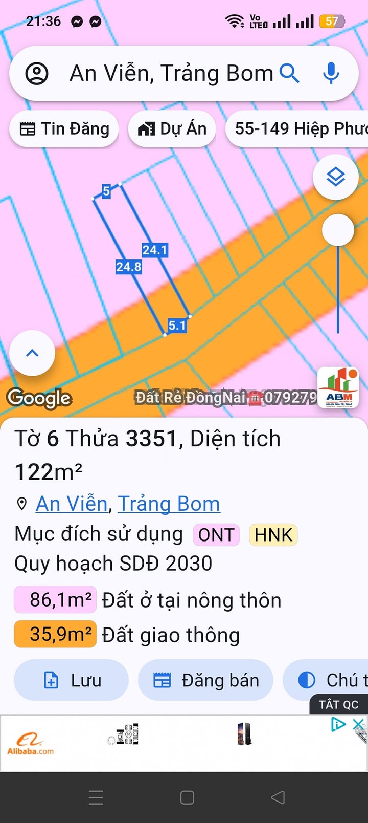 Đất nền An Viễn Trảng Bom 125m² giá 1.05 tỷ - Sổ đỏ chính chủ, xây dựng tự do!