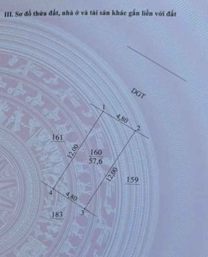 Đất dịch vụ Tân Tây Đô Đan Phượng 57.6m² giá đầu tư - Vị trí đẹp, mặt tiền rộng