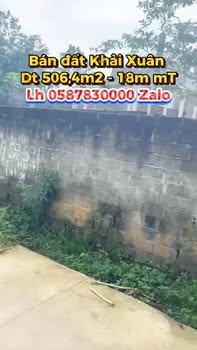 Đất nền khu 4 Khải Xuân 506m² giá 900 triệu - Đầu tư sinh lời!