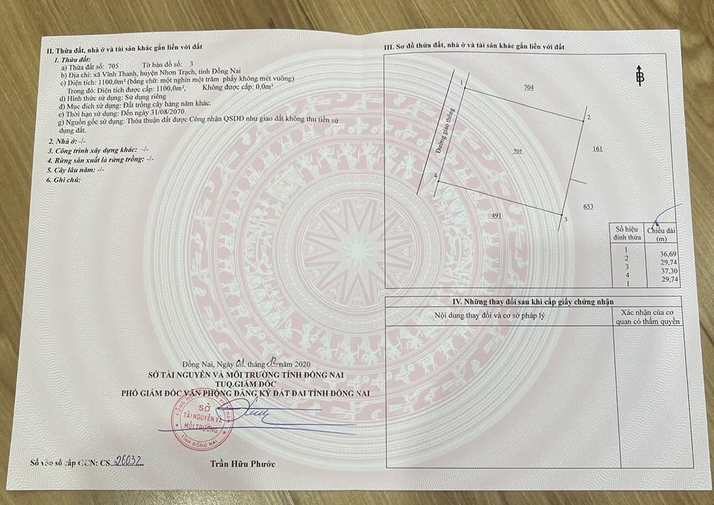 Đất Thạnh Phú Vĩnh Cửu 1100m² giá 6 tỷ - Cơ hội đầu tư tuyệt vời!