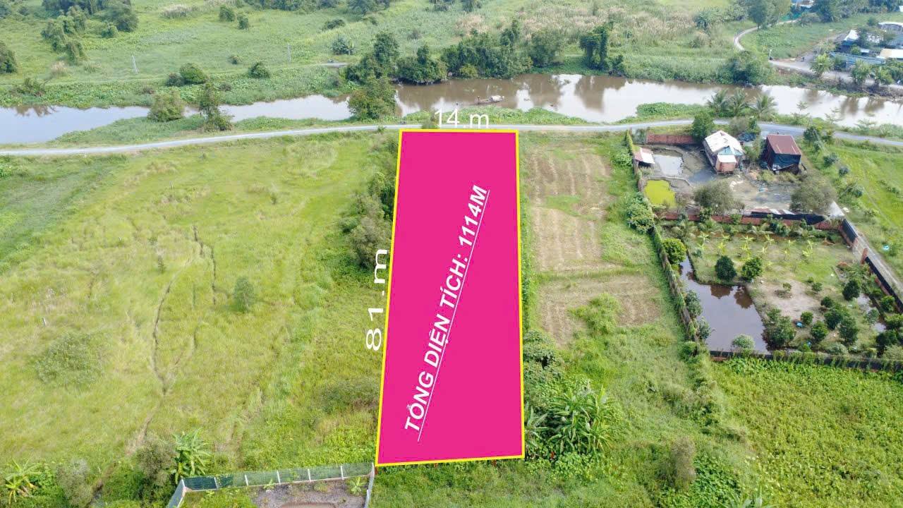 Lô đất vườn mặt tiền Rạch Cây Xanh Củ Chi 1.114m² giá 5 tỷ - View sông tuyệt đẹp!