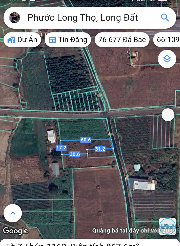 Đất nền Phước Long Thọ, Đất Đỏ 860m² - Tiềm năng làm nhà vườn lý tưởng!