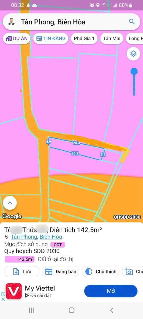 Đất thổ cư 142m² tại Tân Phong, Biên Hòa - Giá chỉ 3.45 tỷ VND!