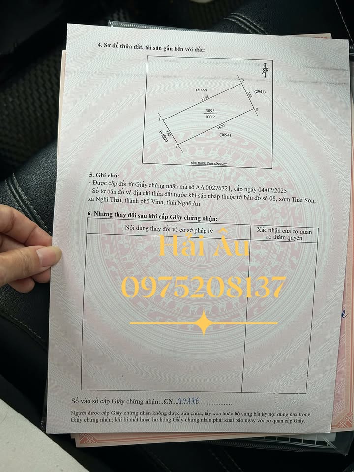 Đất nền Vinh Lộc, TP Vinh 100.2m² giá 2 tỷ - Tiềm năng đầu tư lớn!