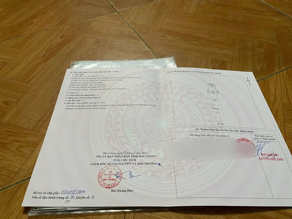 Đất thổ cư mặt tiền 6m tại Khu dân cư Đổng Đỉnh, Lục Nam, Bắc Giang - Giá chỉ 1.8 tỷ!