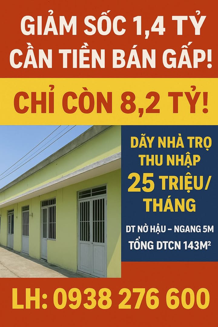 Nhà trọ mặt đường 8m Tân Thới Hiệp 143m² giá 8.2 tỷ - Đầu tư sinh lời ngay!