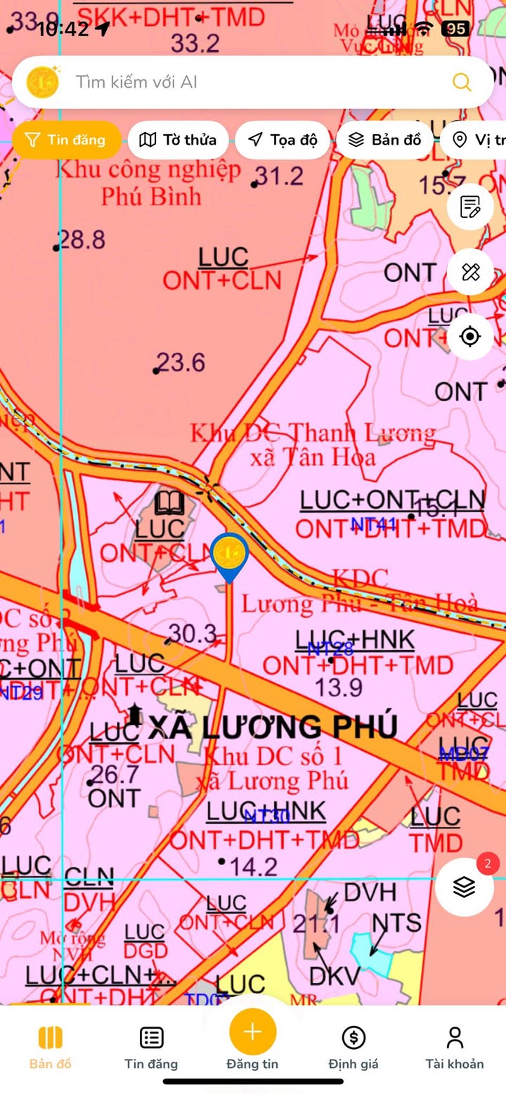 Đất nền 100m² Lương Phú, Phú Bình chỉ 1 tỷ - Vị trí đắc địa cho đầu tư!