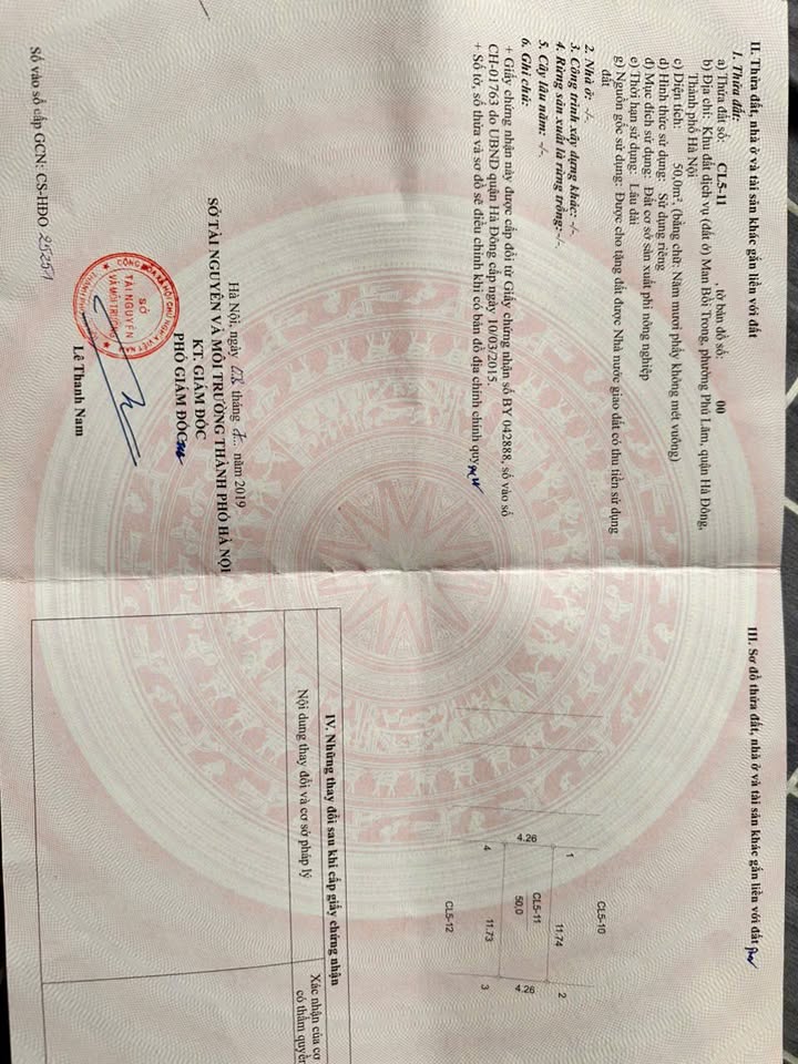 Đất phân lô mặt tiền 4.26m tại Man Bồi - Phú Lãm, Hà Đông - Giá 11.9 tỷ