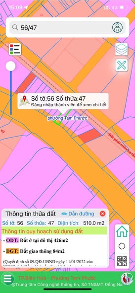 Đất nền mặt tiền Quốc lộ 51 Tam Phước 1012.5m² giá chỉ 24 tỷ - Đầu tư sinh lời ngay!