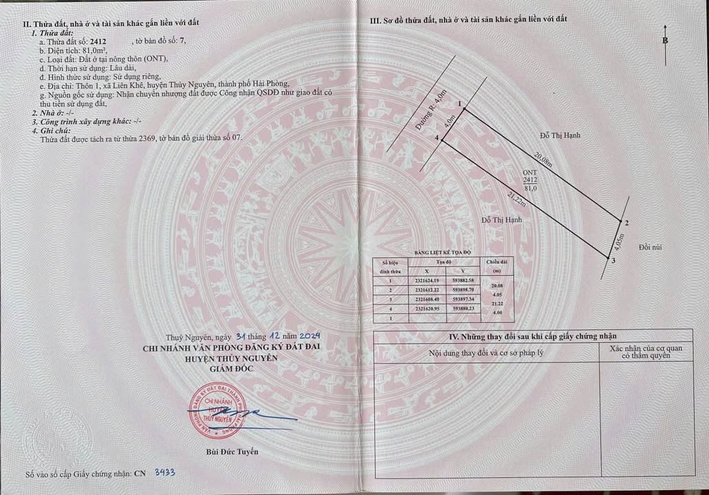 Đất mặt ngõ thông ô tô tại Lưu Kiếm, Thủy Nguyên 81m² giá chỉ 480 triệu - Đầu tư sinh lời!