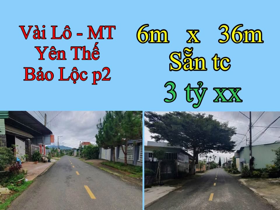 Đất mặt tiền Yên Thế, Bảo Lộc 216m² giá 3 tỷ - Đường nhựa lớn, thông thoáng!