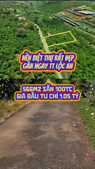 Đất nền biệt thự Lộc An 566m² giá 1.05 tỷ - Đầu tư sinh lời ngay!