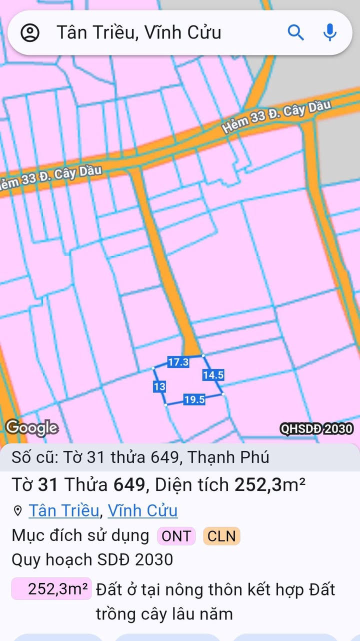 Nhà cấp 4 184m² tại Tân Triều, Vĩnh Cửu giá 1.9 tỷ - Sổ riêng thổ cư!