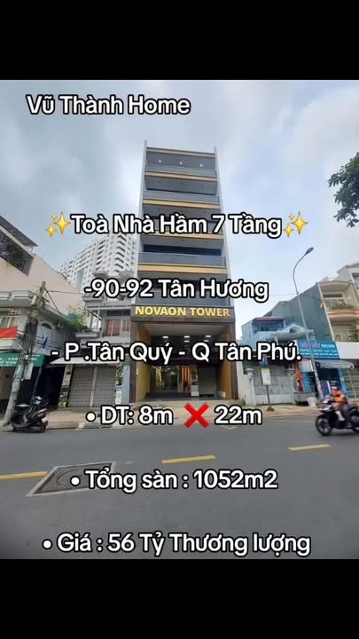 Tòa nhà 7 tầng 1052m² Tân Quý, Tân Phú chỉ 56 tỷ - Cơ hội đầu tư hấp dẫn!