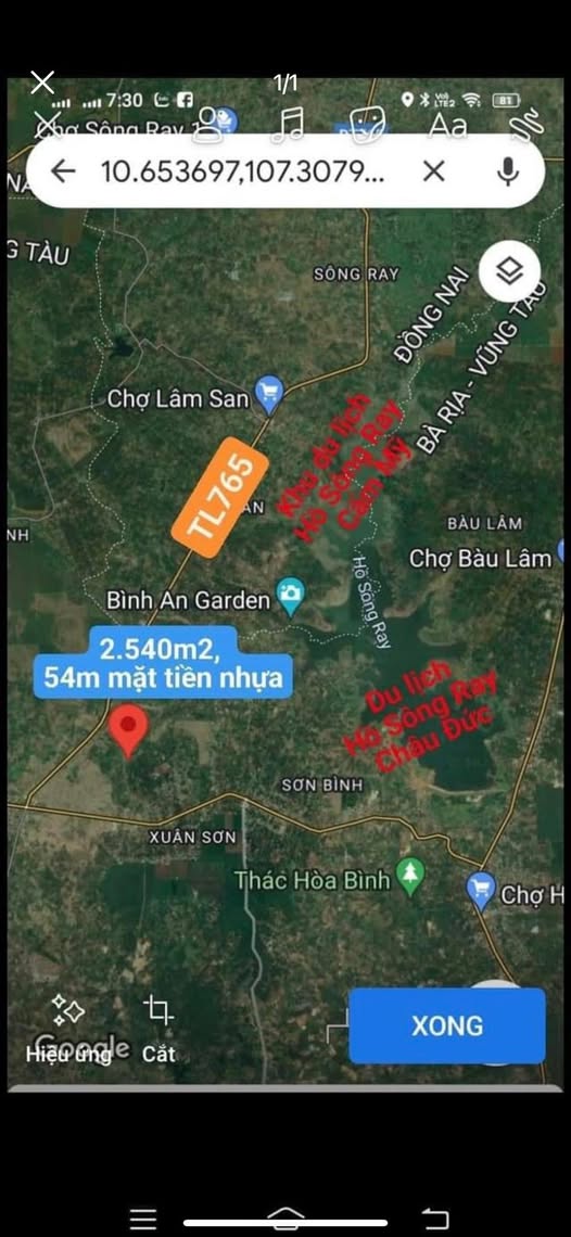 Đất nền Xuân Sơn Châu Đức 2540m² giá 3 tỷ - Cơ hội đầu tư không thể bỏ lỡ!
