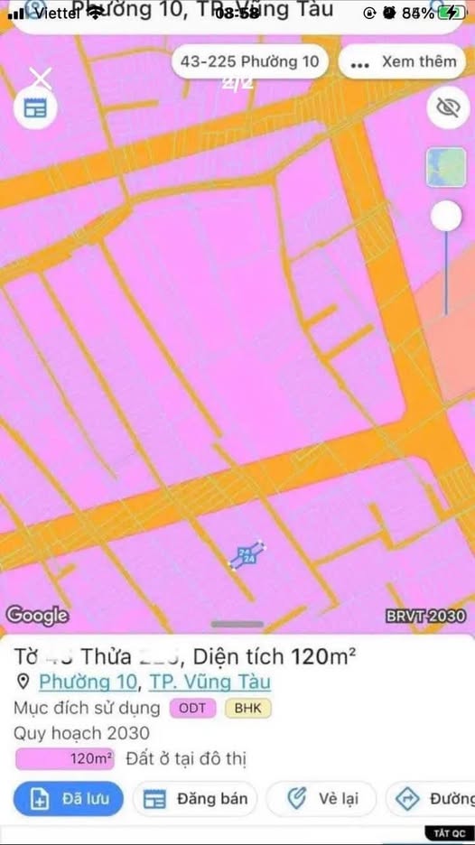 Đất thổ cư Phường 10, TP. Vũng Tàu 120m² giá 3.9 tỷ - Đầu tư lý tưởng!