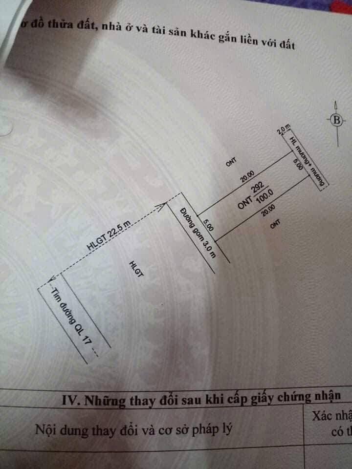 Đất thổ cư 100m² Quốc lộ 17, Tân Yên, Bắc Giang - Giá chỉ 2 tỷ!