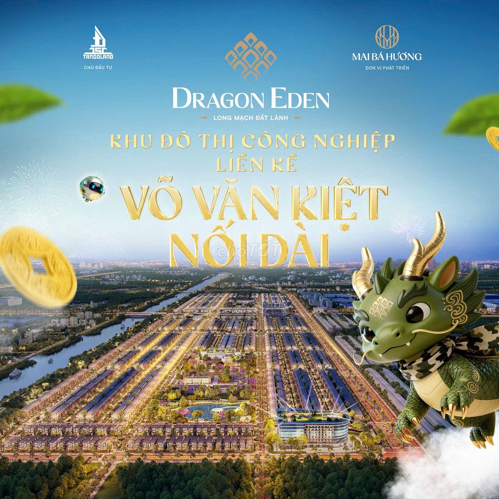 Đất nền dự án Dragon Eden mặt tiền Lương Hòa Bình Chánh 100m² giá 1.7 tỷ - Cơ hội đầu tư lớn!