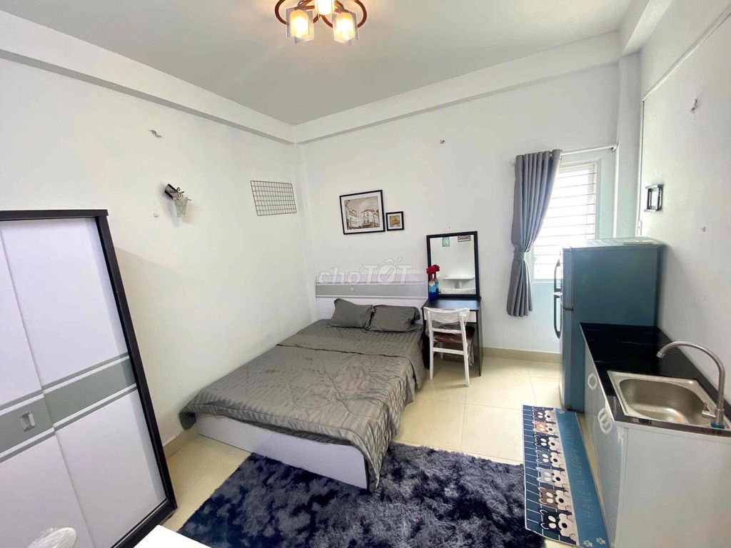 Studio Nguyễn Kiệm 25m² giá 5.1 triệu - Cửa sổ trời thoáng mát, đầy đủ nội thất!